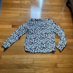 J. Crew floral vine print top